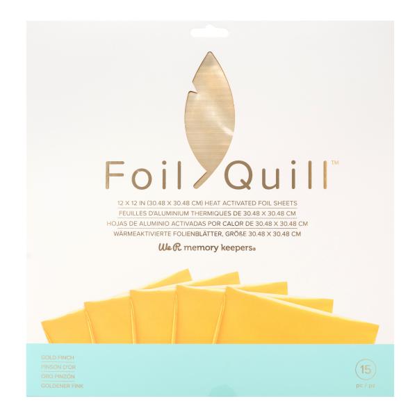 We R Memory Keepers Foil Quill - 15 Foil Bogen "Gold Finch" 12x12"