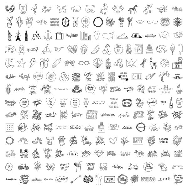 We R Memory Keepers 200 Art Designs Icons and Words - USB Stick