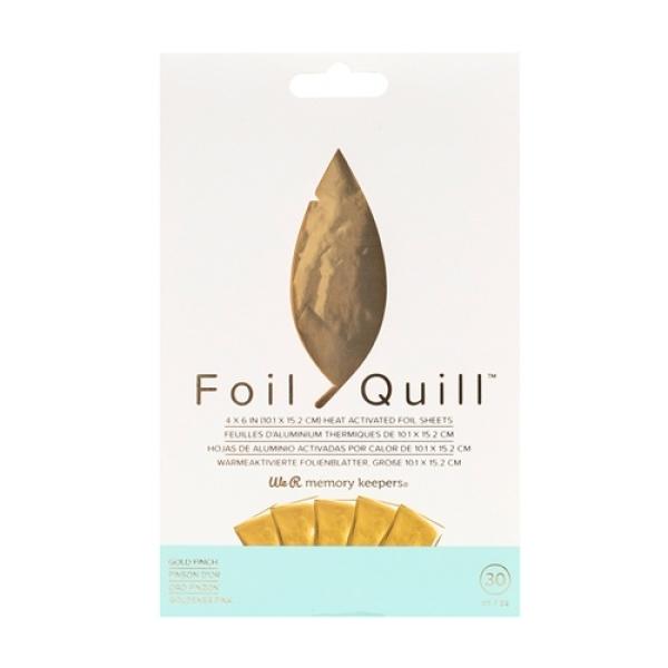 We R Memory Keepers Foil Quill - 30 Foil Bogen "Gold Finch" 4x6"
