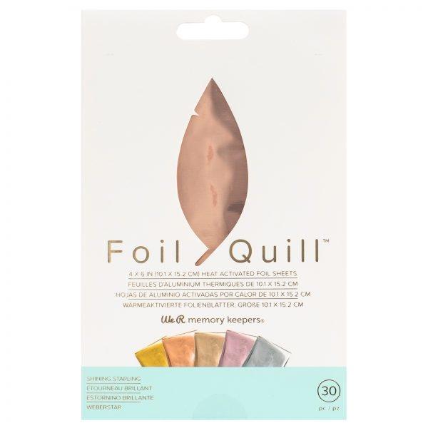 We R Memory Keepers Foil Quill - 30 Foil Bogen "Shining Starling" 4x6"