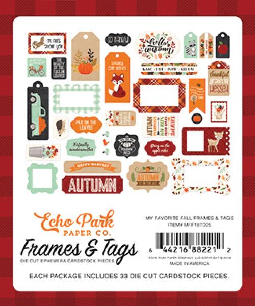 Echo Park "My Favorite Fall" Ephemera Frames & Tags