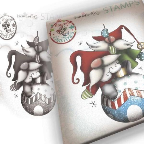 Polkadoodles Stempel "Gnome Bauble Fun" Clear Stamp
