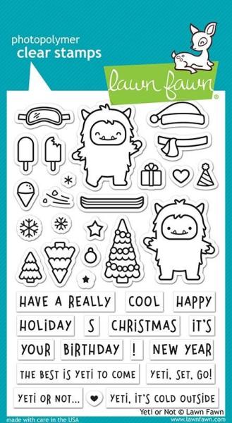 Lawn Fawn Stempelset "Yeti or Not" Clear Stamp