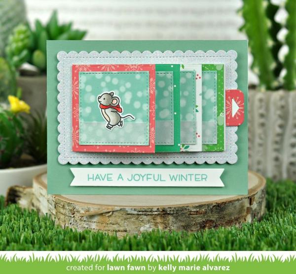 Lawn Fawn Stempelset "Mice on Ice" Clear Stamp