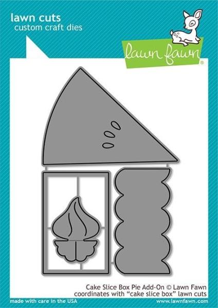 Lawn Fawn Craft Die - Cake Slice Box Pie Add-on Die