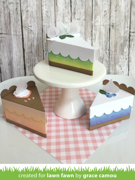 Lawn Fawn Craft Die - Cake Slice Box Pie Add-on Die