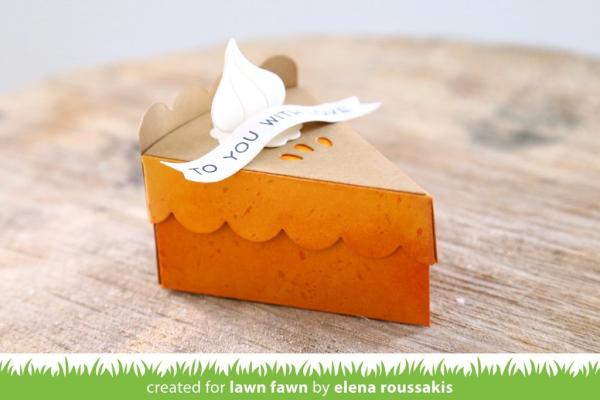 Lawn Fawn Craft Die - Cake Slice Box Pie Add-on Die
