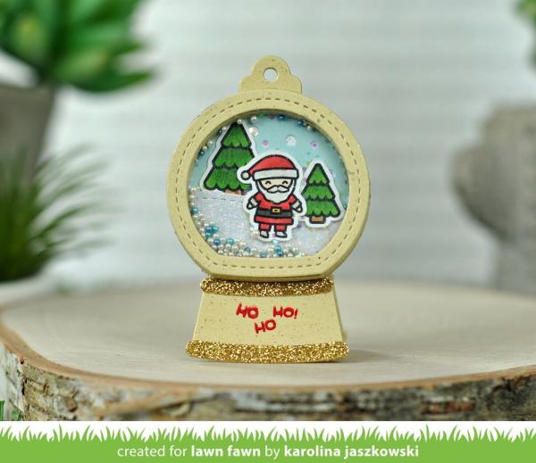 Lawn Fawn Craft Die - Snow Globe Gift Tag