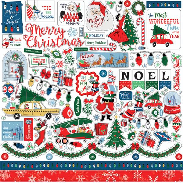 Carta Bella "Merry Christmas" 12x12" Element Stickers