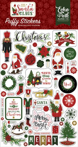 Echo Park "Here Comes Santa Claus Puffy" Stickers