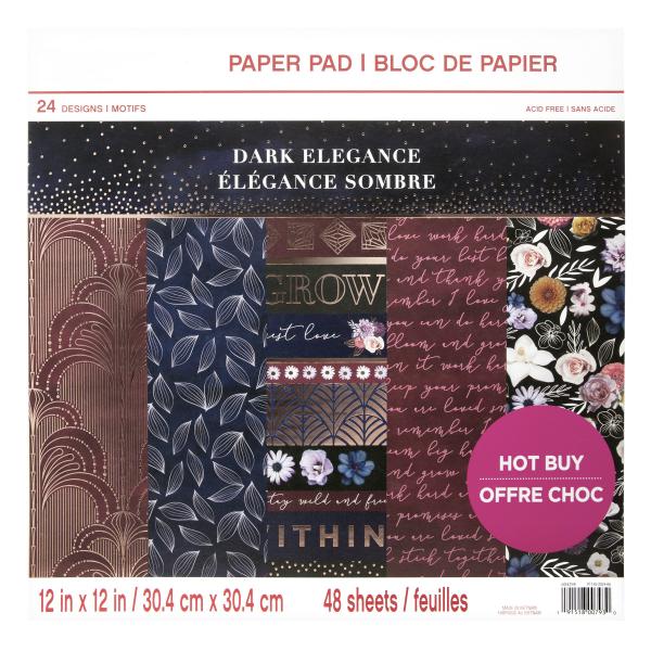 Craft Smith "Dark Elegance" 12x12" Paper Pad