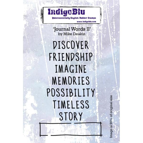 IndigoBlu "Journal Words II" A6 Rubber Stamp