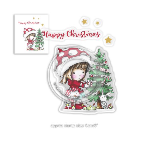 Polkadoodles Stempel "Winnie Christmas Tree" Clear Stamp-Set