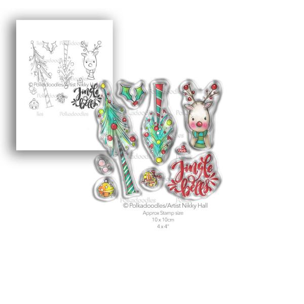 Polkadoodles Stempel "Jingle Bells" Clear Stamp-Set