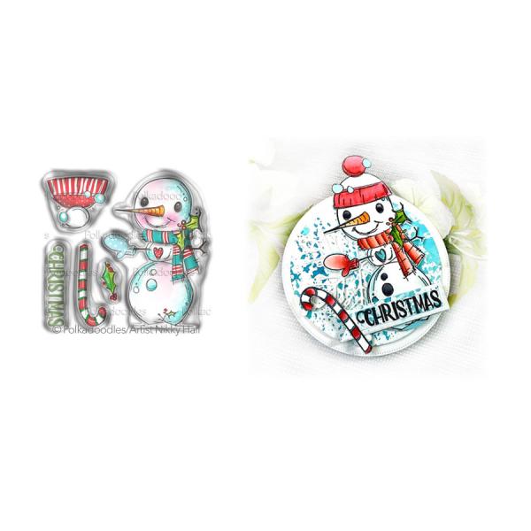 Polkadoodles Stempel "Smiley Snowman" Clear Stamp-Set