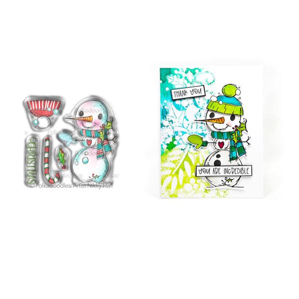 Polkadoodles Stempel "Smiley Snowman" Clear Stamp-Set