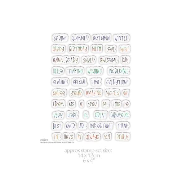 Polkadoodles Stempel "Super Sentiments" Clear Stamp-Set