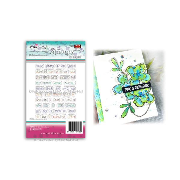 Polkadoodles Stempel "Super Sentiments" Clear Stamp-Set