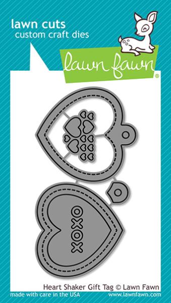 Lawn Fawn Craft Die - Heart Shaker Gift Tag