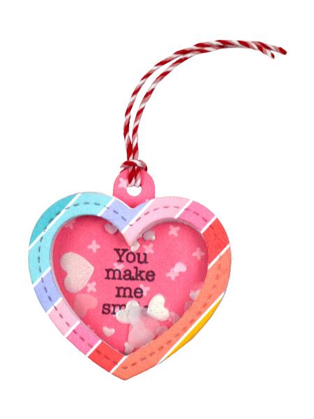 Lawn Fawn Craft Die - Heart Shaker Gift Tag
