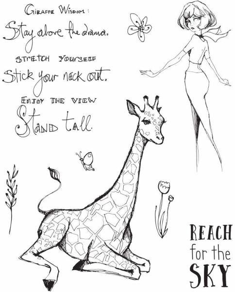 Spellbinders Stempelset "Giraffe Wisdom"