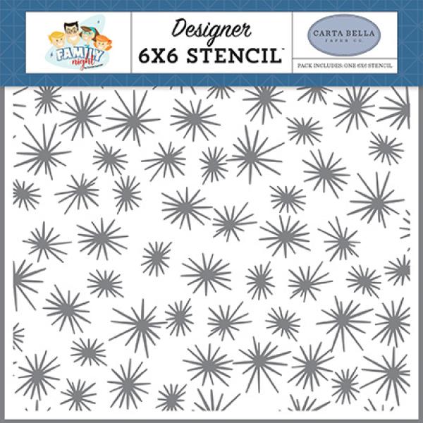 Carta Bella "Best Family 6x6 Inch Sparkle" Schablone 6x6"