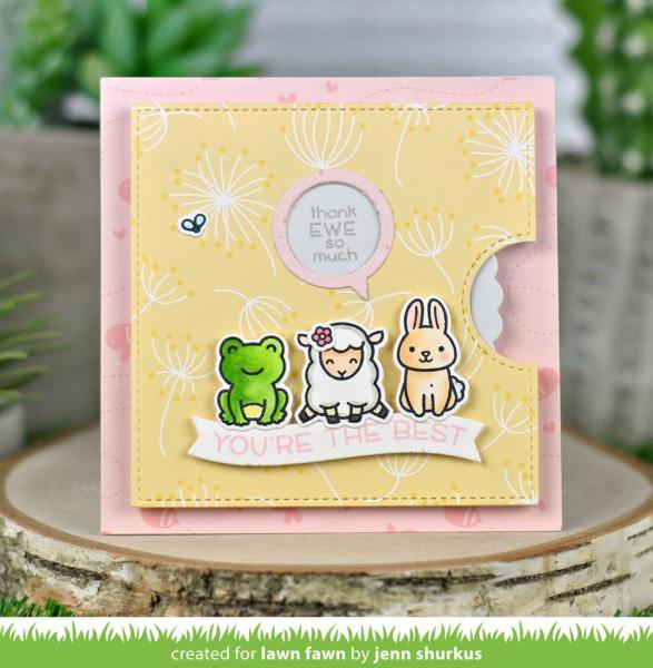 Lawn Fawn Stempelset "Say What? Spring Critters" Clear Stamp