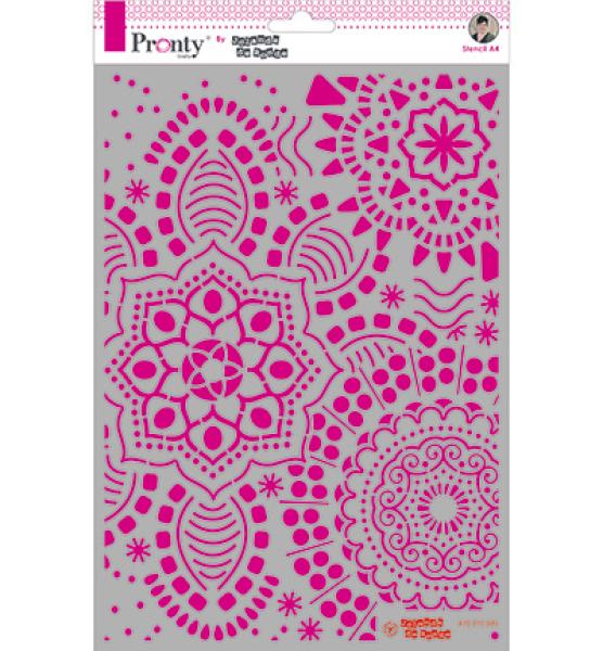 Pronty Crafts Mandala Background A4 Stencil - Schablone 