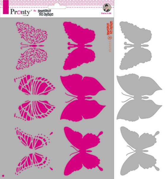 Pronty Crafts Butterflies A4 Stencil - Schablone 