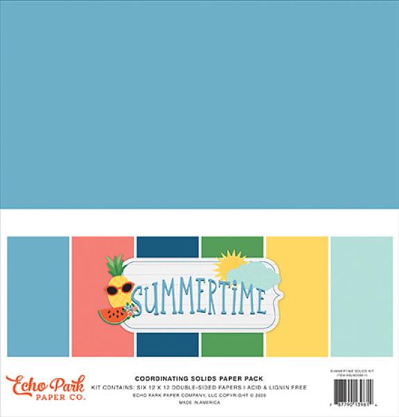 Echo Park "Summertime" 12x12" Paper Pack - Cardstock