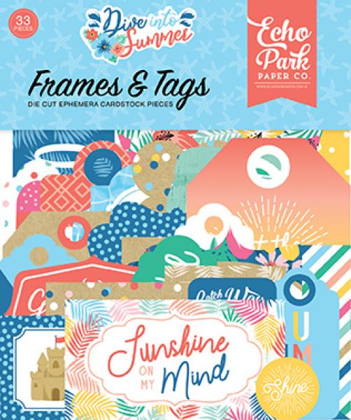 Echo Park "Dive Into Summer" Ephemera Frames & Tags