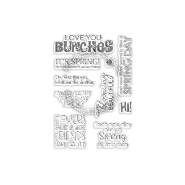 Polkadoodles Stempel "Spring Wishes Sentiments" Clear Stamp