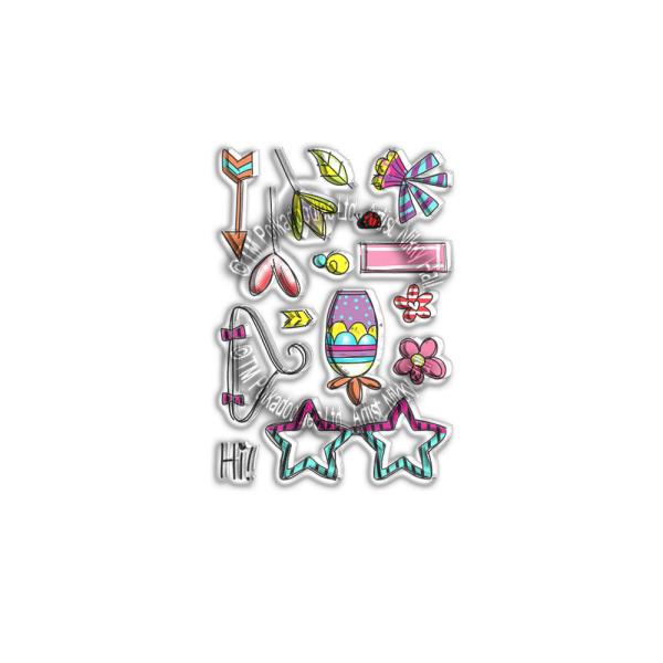 Polkadoodles Stempel "Hanging Garden" Clear Stamp-Set