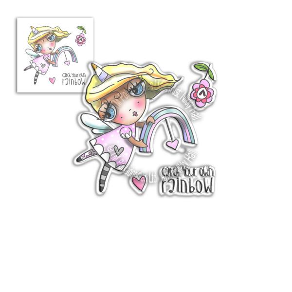Polkadoodles Stempel "Catch Your Own Rainbow Weirdre" Clear Stamp