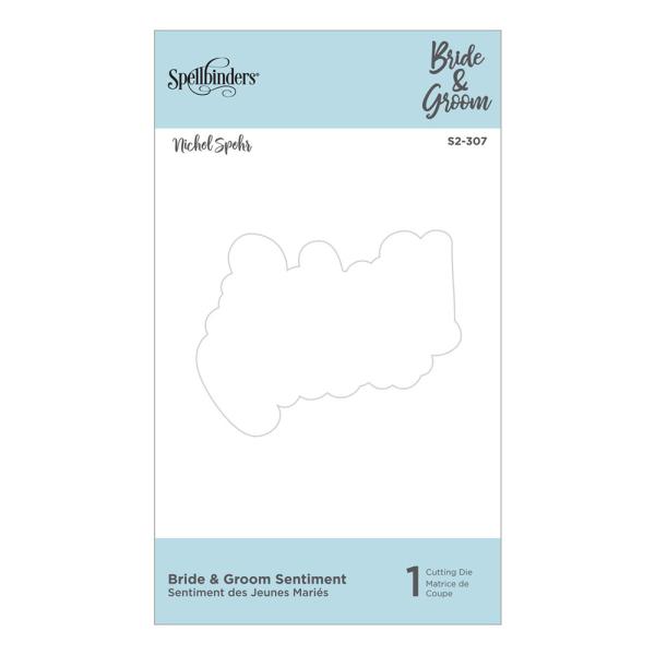 Spellbinders Die "Bride & Groom Sentiment" Stanzschablone