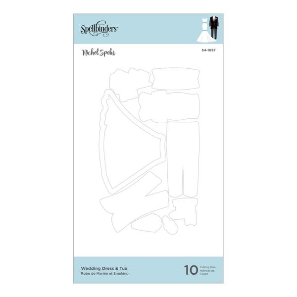Spellbinders Die "Wedding Dress & Tux" Stanzschablone