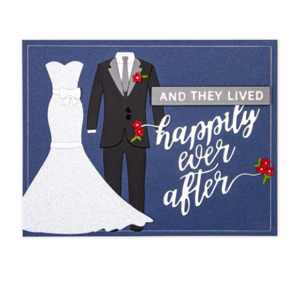 Spellbinders Die "Happily Ever After Sentiment" Stanzschablone