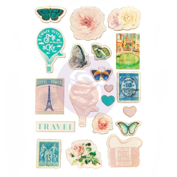Prima Marketing  Capri Wood Stickers  (996130)