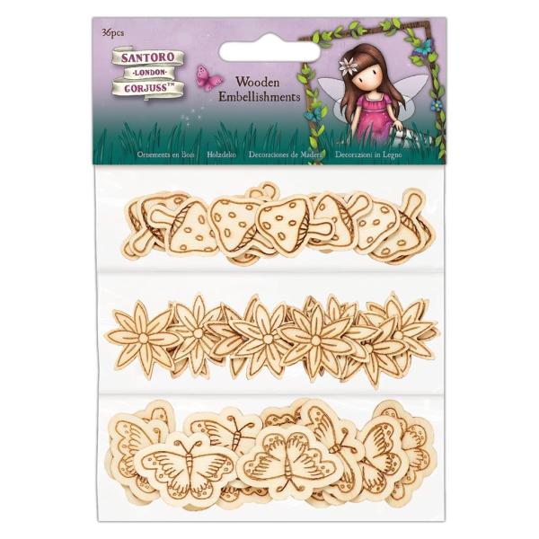 Gorjuss Santoro Faerie Folk Wooden Embellishments