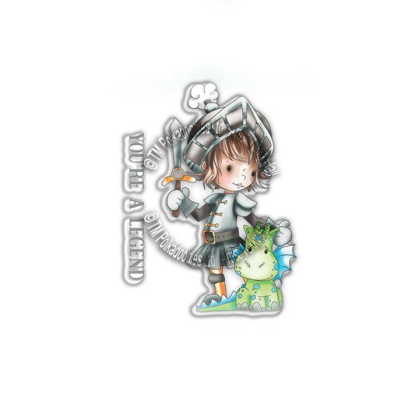 Polkadoodles Stempel "Little Dudes Legend Knight" Clear Stamp