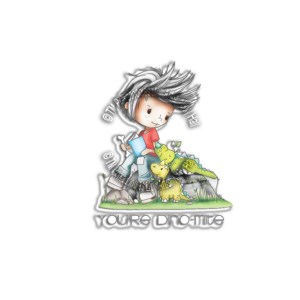 Polkadoodles Stempel "Little Dudes Dinosaurs" Clear Stamp
