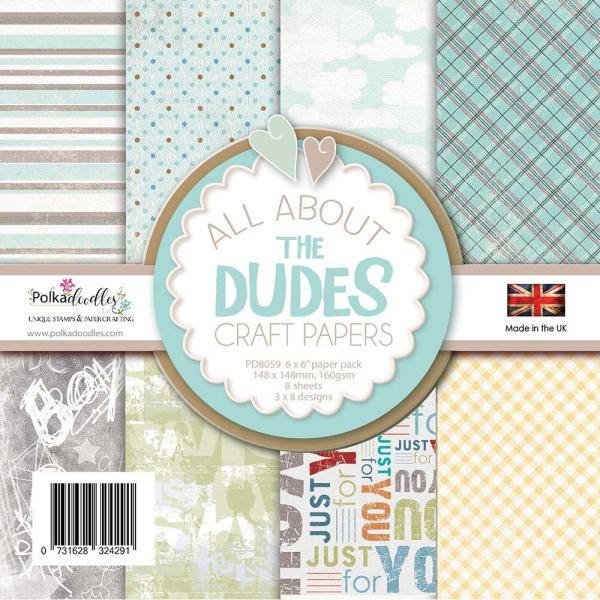 Polkadoodles "All About The Dudes" 6x6" Paper Pad