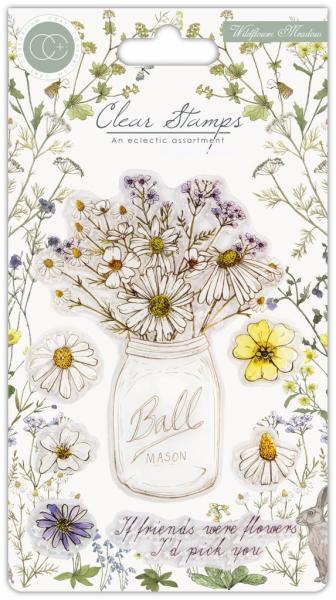 Craft Consortium Wildflower Meadow Clear Stamps Wildblumenwiese- Vase