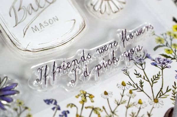 Craft Consortium Wildflower Meadow Clear Stamps Wildblumenwiese- Vase