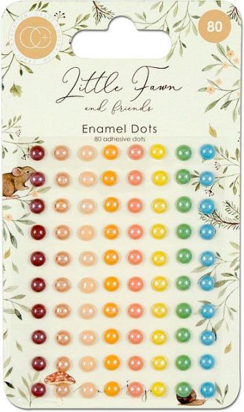 Craft Consortium Little Fawn & Friends Adhesive Enamel Dots  - Halbperlen   Rehkitz & Freunde