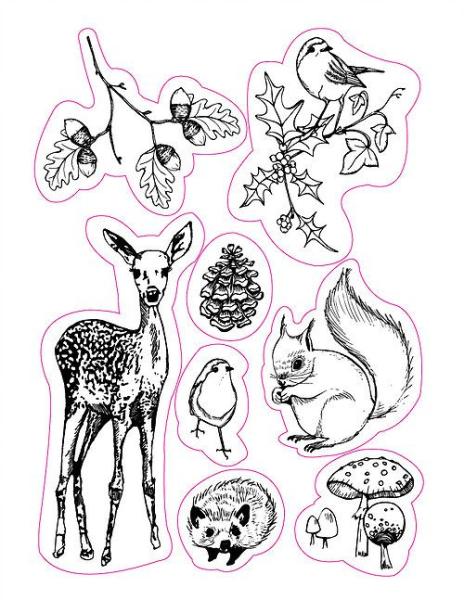 Craft Consortium Winter Woodland Clear Stamps Winterwald