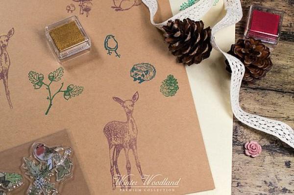 Craft Consortium Winter Woodland Clear Stamps Winterwald
