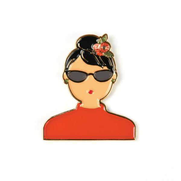Echo Park Flora Girl Enamel Pin  - Emaile Pin