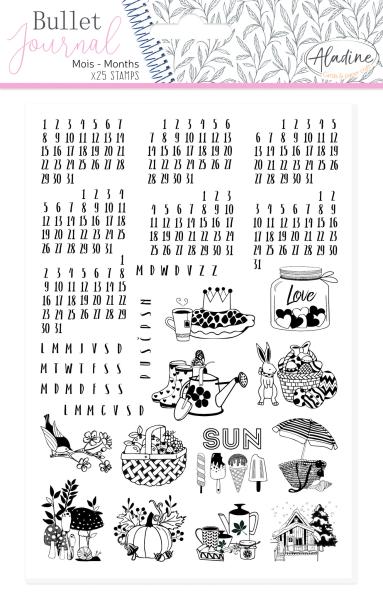 Aladine Bullet Journal "Universal Months"  Foam Stamp