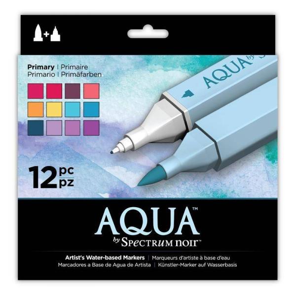 Spectrum Noir Spectrum Aqua Markers / Aquarellstifte Primary 12 Farben SPECN-AQ12-PRI